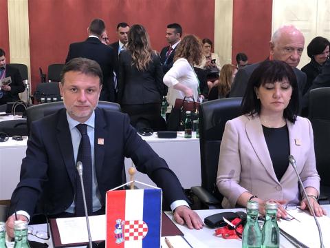 Croatian Parliament Speaker Gordan Jandroković is taking part in a conference of European Union parliament speakers in Vienna