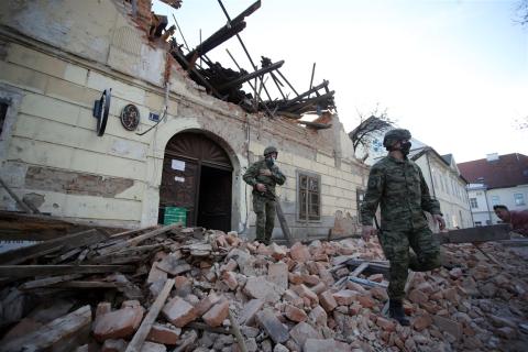 Devastating earthquake that struck Croatia with its epicentre in the town of Petrinja (Photo by Hina/Damir Senčar)