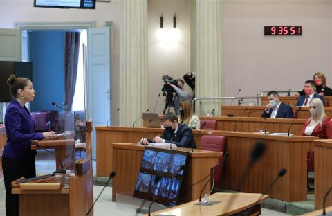 The Ombudswoman Tena Šimonović Einwalter in the Parlament (Photo by Hina/Tomislav Pavlek)