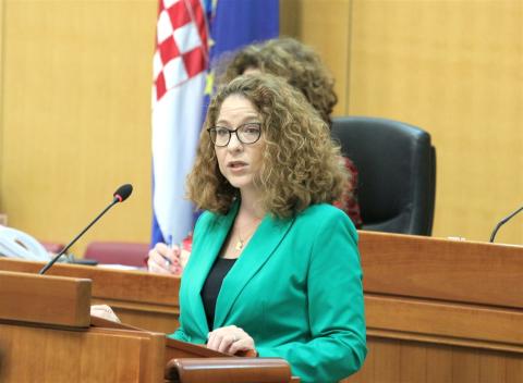 Public Ombudswoman Tena Šimonović Einwalter in the Parliament (Photo: Hina/Tomislav Pavlek)