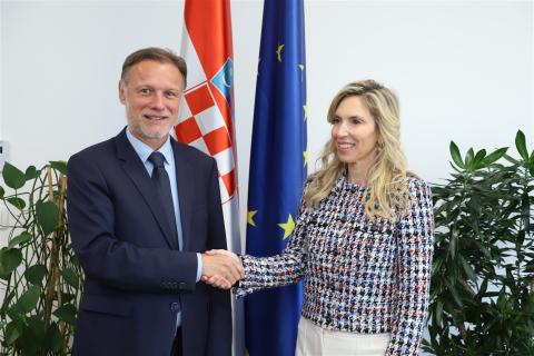 Parliament Speaker Gordan Jandroković and new U.S. Ambassador Nicole McGraw (Photo: Croatian Parliament)