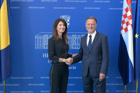 HDZ BiH candidate Darijana Filipović and Croatian Parliament Speaker Gordan Jandroković (Photo: Croatian Parliament)