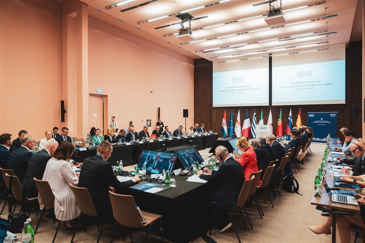 Interparliamentary Meeting of the Foreign Affairs Committees of the EU MED9 – PANEL3: The Geostrategic Importance of the Mediterranean, Split, 26 May 2026 (Photo: Igor Jakšić)